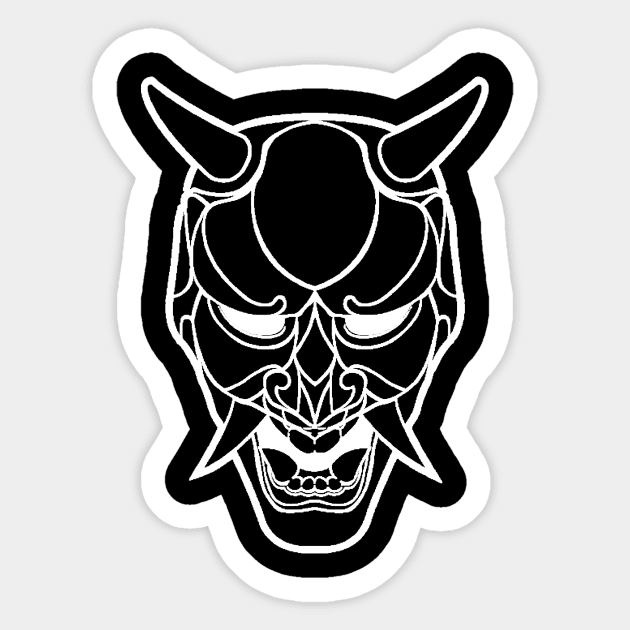 demons bushido mask - edo era Sticker by Ajiw